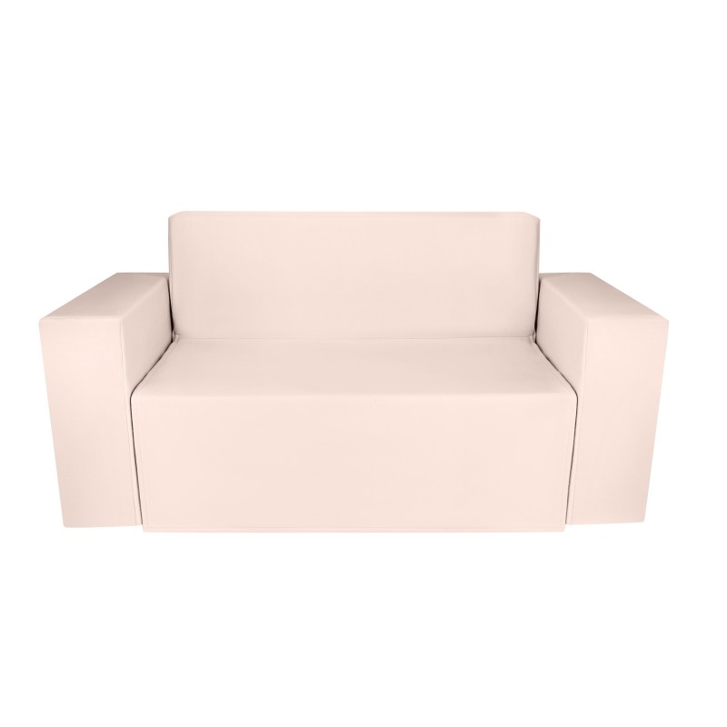 Sofá 3 plazas de cartón color crema