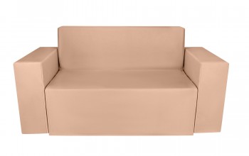 sofá de 3 plazas de cartón con fundas pack vivienda entera para home staging