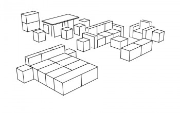 Muebles sin fundas (42 piezas)