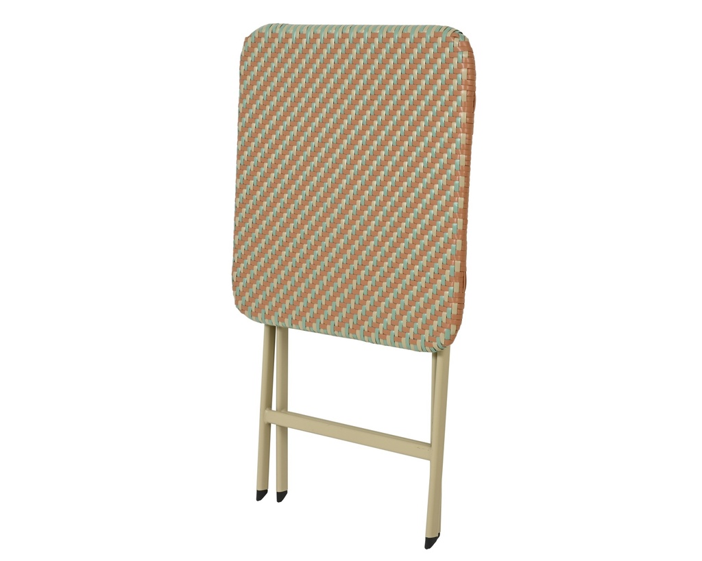 ***MONTPELLIER SET WICKER ORANGE/COLOUR(S) L58-W58-H70cm