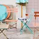 ***MONTPELLIER SET WICKER ORANGE/COLOUR(S) L58-W58-H70cm