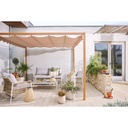 ***PERGOLA POLYESTER BROWN L300-W300-H220cm