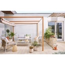 ***PERGOLA POLYESTER BROWN L300-W300-H220cm