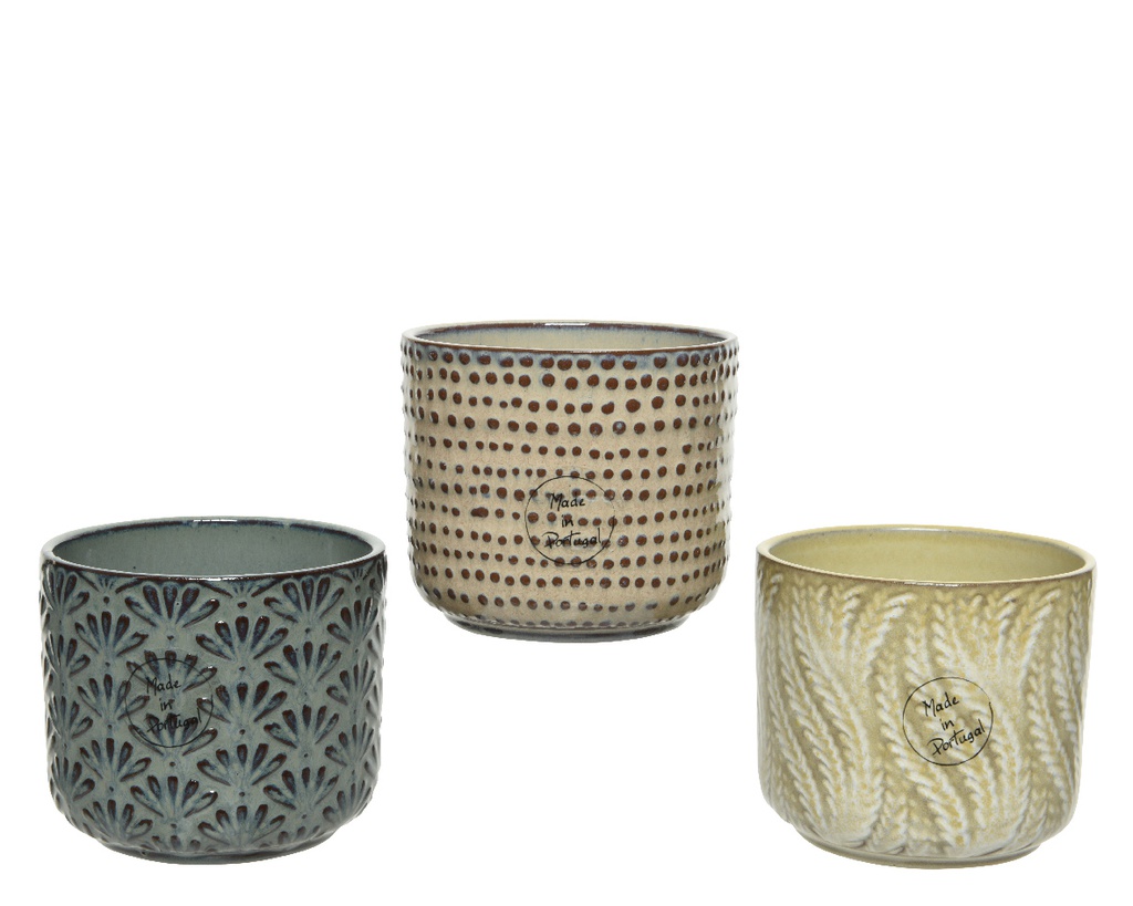 MACETA TERRACOTA - 3 COLORES - PRECIO UD - dia10-H8.50cm