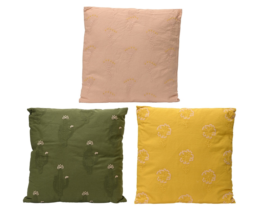 COJIN ALGODON - 3 COLORES - PRECIOU UNIDAD -L45.00-W45.00-H8.00cm