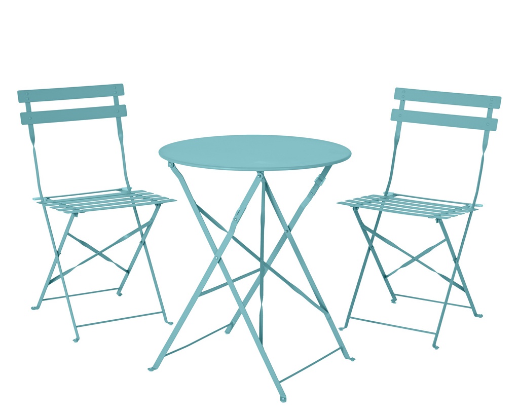 ***STOCKHOLM SET IRON AQUA dia60.00-H71.00cm /L46.00W41.00-H80.00cm