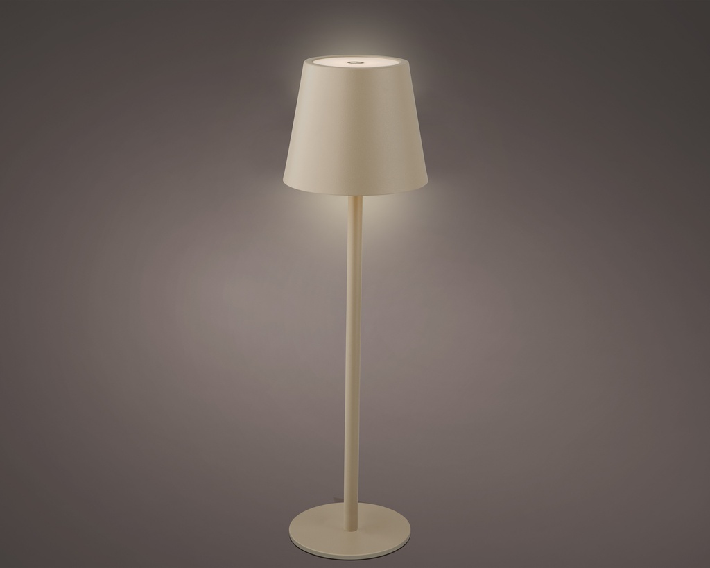 ***LED RECHARGEABLE TABLE LAMP BO INDOOR SAND/WARM WHITE dia9.00-H27.00cm-48L