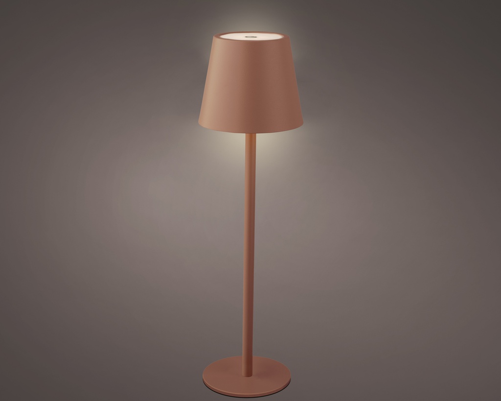 ***LED RECHARGEABLE TABLE LAMP BO INDOOR TERRA/WARM WHITE dia9.00-H27.00cm-48L