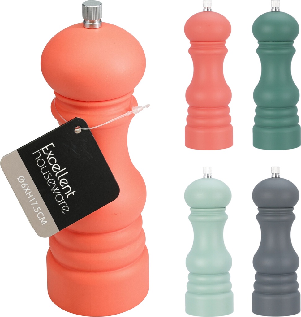 ***PEPPER MILL PS 4ASS COLOR