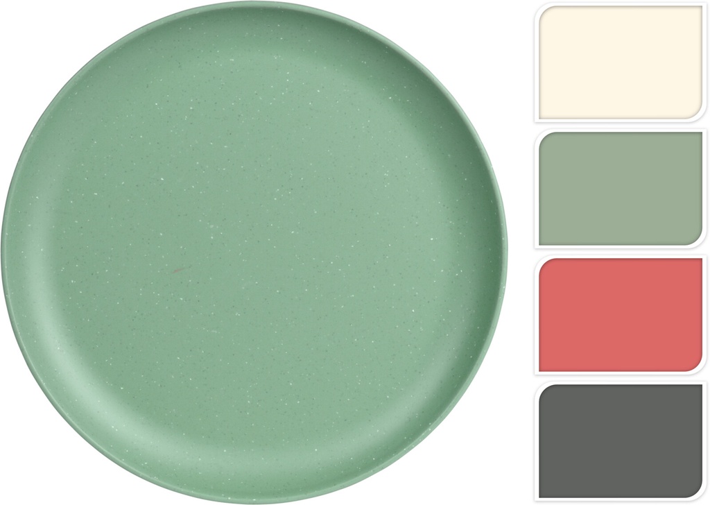 PLATO MELAMINA DIA 250MM - 4 COLORES - PRECIO UNIDAD