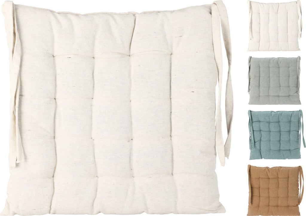 COJIN PARA SILLA - 40cm x 40cm x 3cm -   4 COLORES - PRECIO UD 