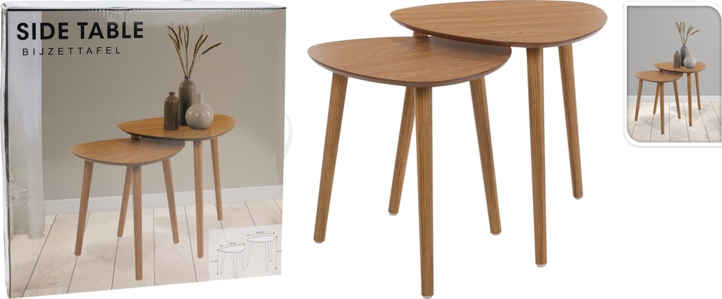 MESITAS BAJAS/DE APOYO - SET DE 2 - 47.5cm x 7cm x 48cm 