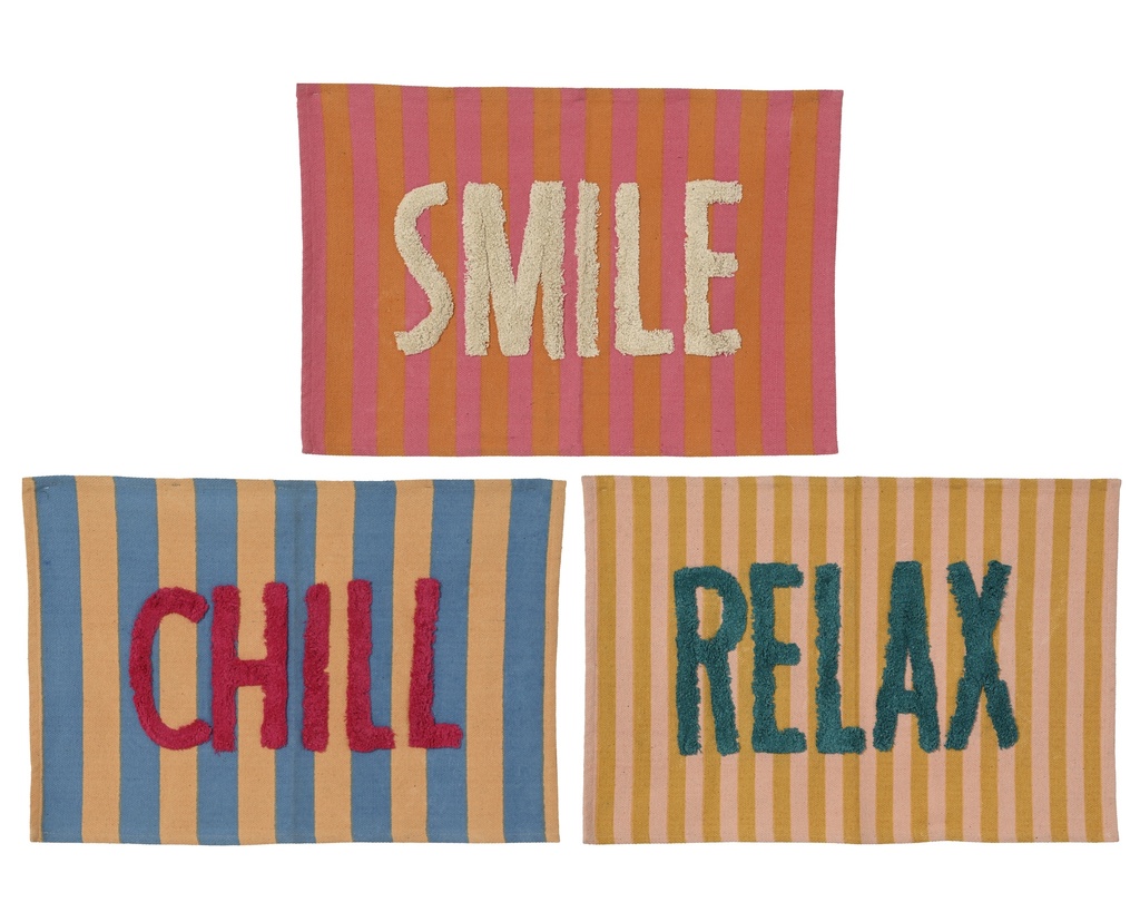 ALFOMBRA ALGODON MULTICOLOR - 3 SURTIDOS - PRECIO UDL60-W90-H10cm