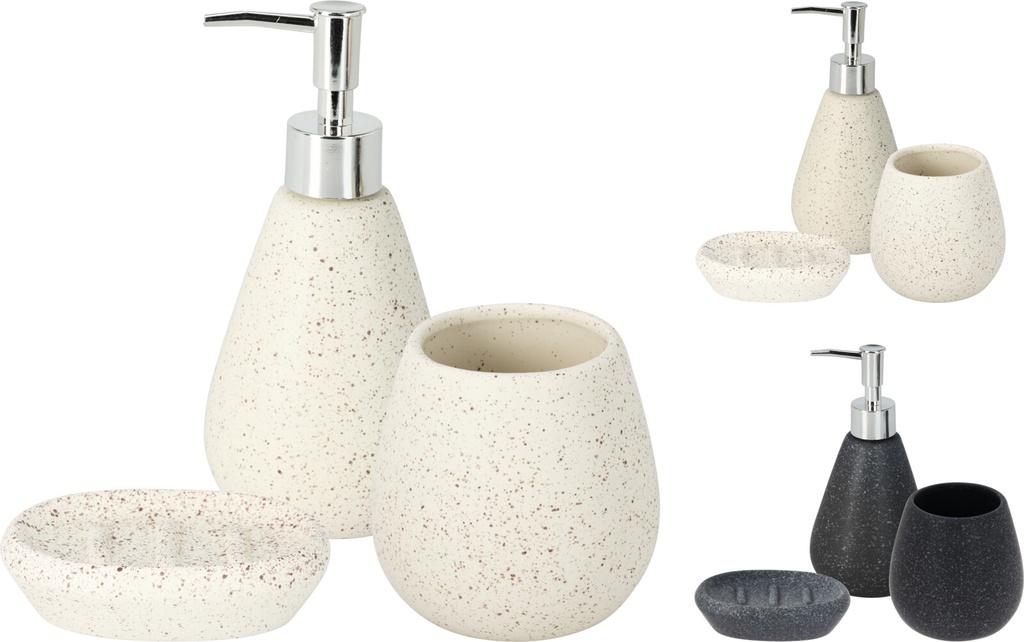 SET PARA CUARTO DE BAÑO - 3 PIEZAS - 2 COLORES - PRECIO POR SET