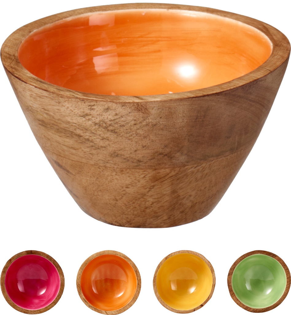 BOL MADERA DE MANGO - 4 COLORES - PRECIO UD