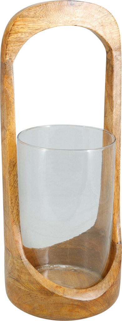 LINTERNA 16X37CM MADERA DE MAN
