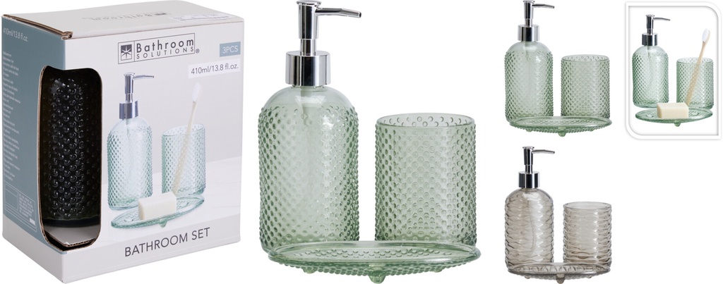 SET PARA CUARTO DE BAÑO - 3 PIEZAS - 2 COLORES - PRECIO/SET