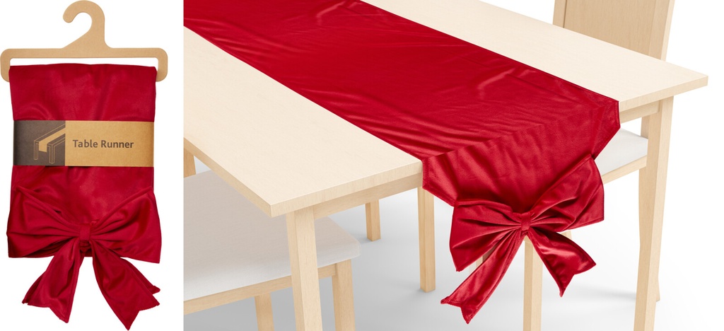 CAMINO DE MESA 33X240CM ROJO