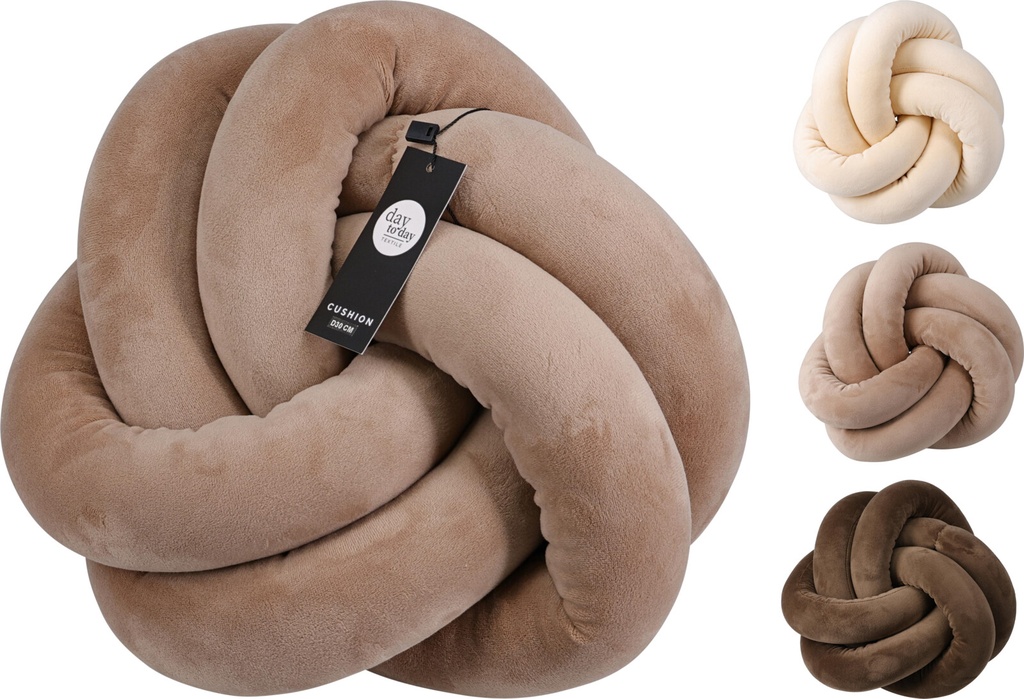 COJIN NUDO ACOLCHADO - 30CM - 3 COLORES - PRECIO UNIDAD  