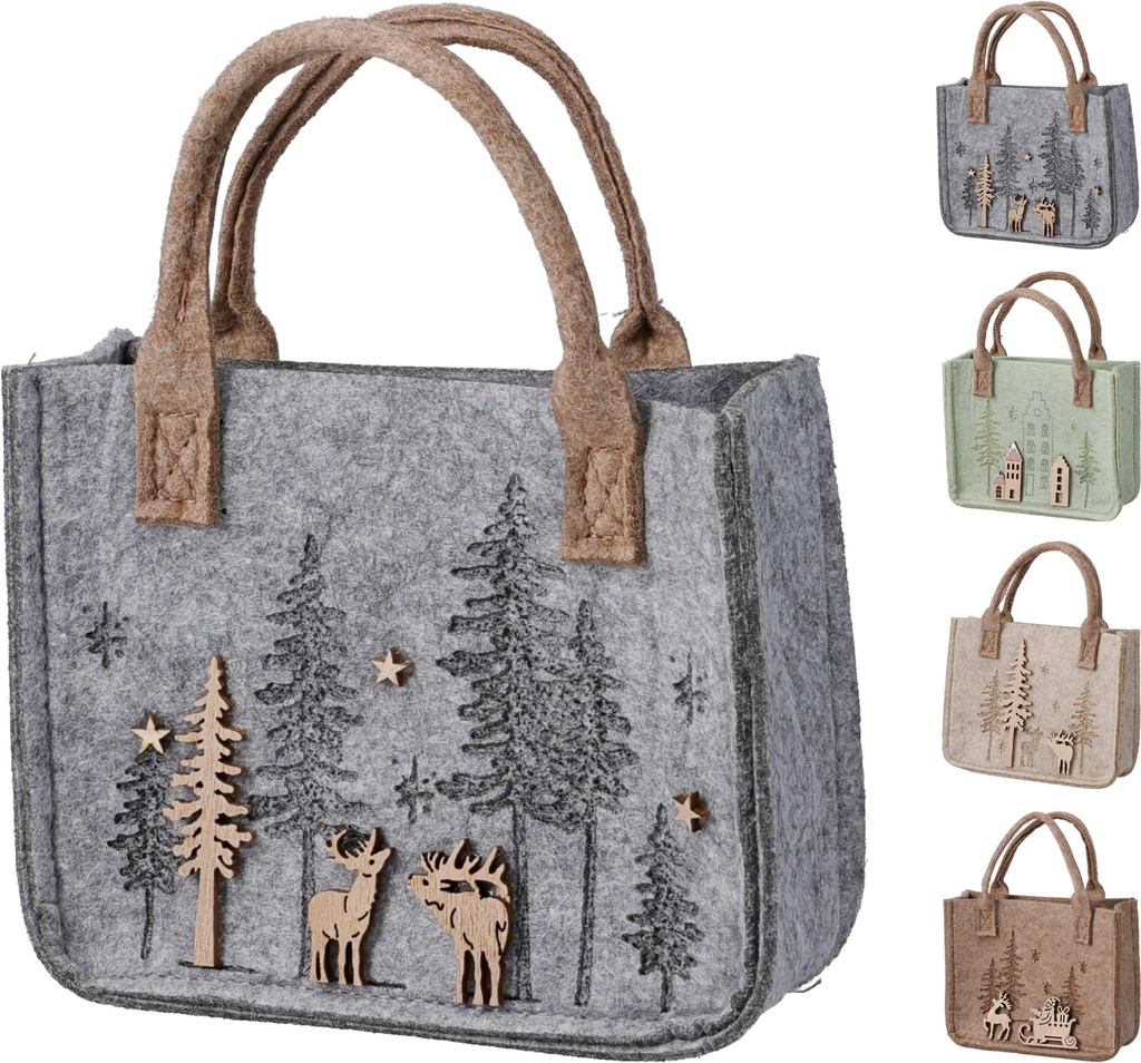 BOLSA FIELTRO NAVIDAD 15CM