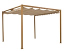 ***PERGOLA POLYESTER BROWN L300-W300-H220cm