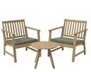 ***LUCCA SET ACACIA GREEN L62-W62-H73cm