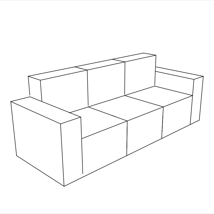 SOFA 3 PLAZAS CON FUNDA (11 PZ)