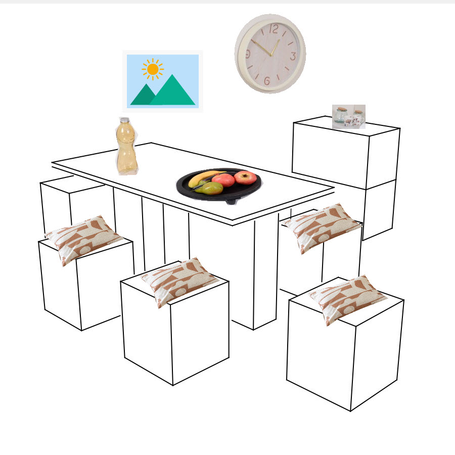 COMEDOR - MUEBLES Y DECORACION (50 PZ)