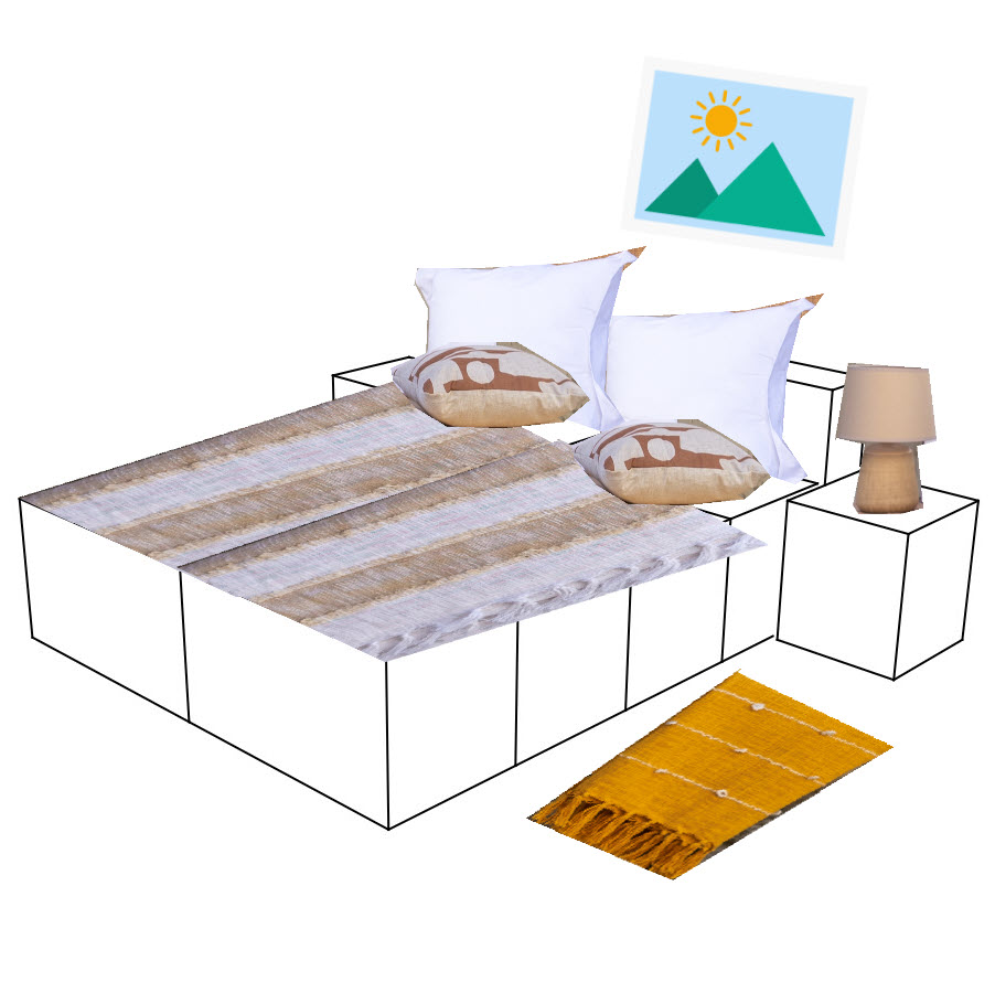 DORMITORIO DOBLE - MUEBLES Y DECORACION (40 PZ)