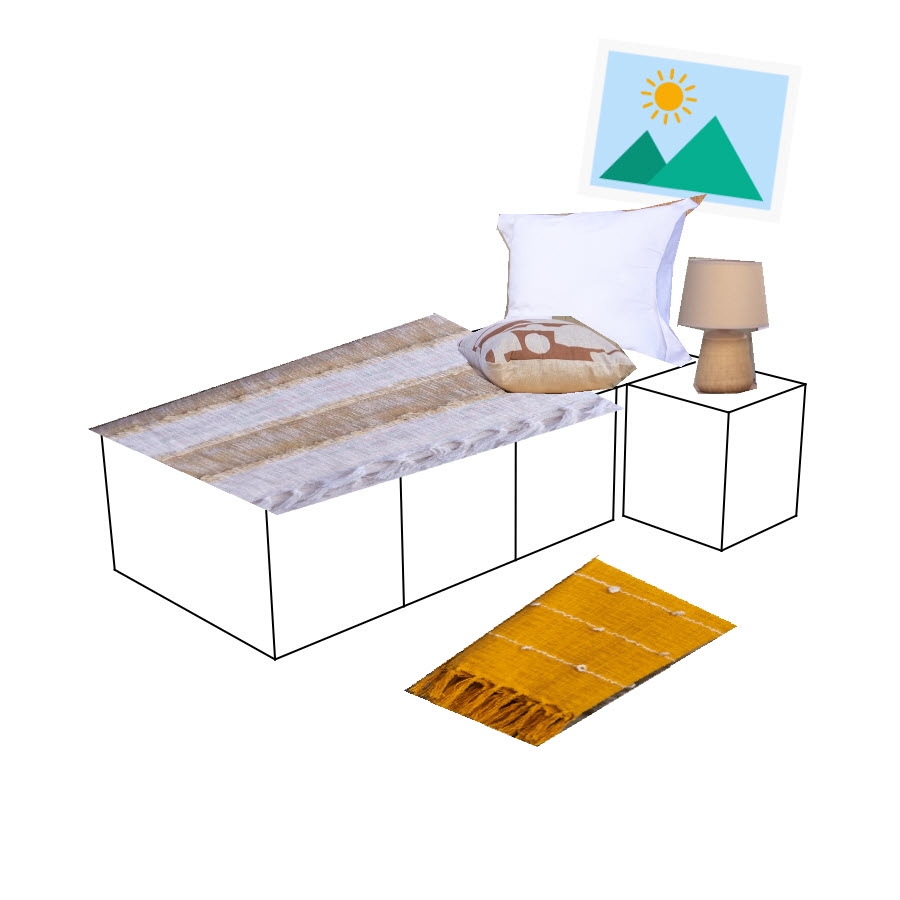 DORMITORIO SIMPLE - MUEBLES Y DECORACION (16 PZ)