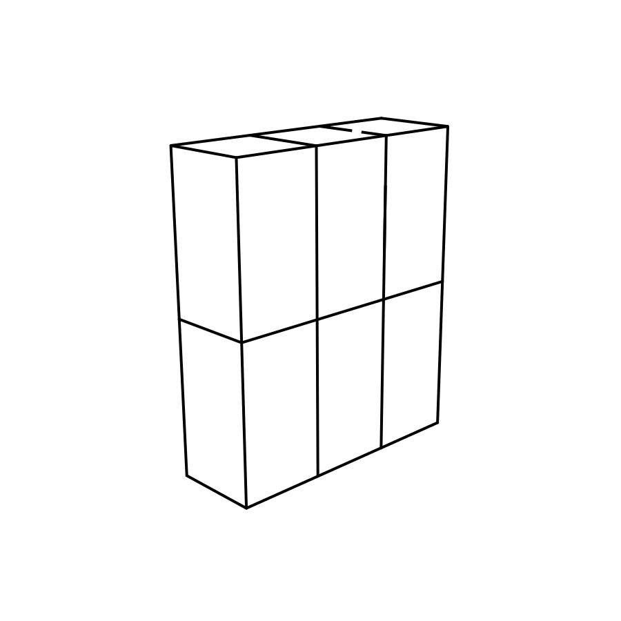 ARMARIO 3 PUERTAS (6 PZ)