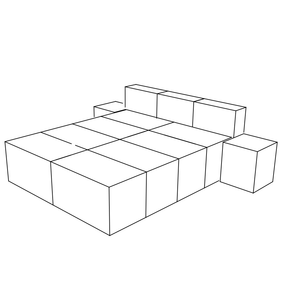 CAMA DOBLE COMPLETA (13 PZ)