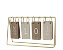 CALENDARIO MESA - MADERA Y METAL - L24.00-W6.00-H14.00cm