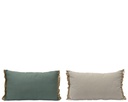 COJIN RECTANGULAR FLECOS - VERDE/NATURAL - 2 MODELOS - PRECIO UNIDAD - 50.00-W30.00-H8.00cm