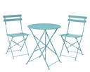 SET DE METAL P EXTERIOR STOCKHOLS - COLOR AQUA dia60.00-H71.00cm /L46.00W41.00-H80.00cm