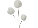 RAMA CON TRES POMPONES - BLANCO - L12.00-W12.00-H70.00cm