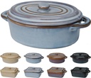 OLLA GRES - 16cm x 9,5cm x 6,5cm  - APTO HORNO!  - 8 COLORES - PRECIO UNIDAD