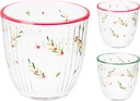 VASO DE CRISTAL - DIBUJO NAVIDEÑO -295ML - 2 COLORES - PRECIO UNIDAD 