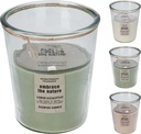 VELA AROMÁTICA EN VASO CRISTAL - 3 COLORES - PRECIO UNIDAD 