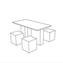 COMEDOR 4 PERSONAS (8 PZ)